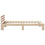 vidaXL Cadre de lit Marron 75 x 190 cm Bois de pin massif
