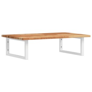 vidaXL Étagère de vasque murale acier et bois massif d'acacia