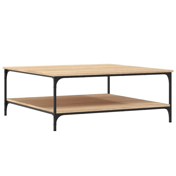 vidaXL Table basse chêne sonoma 100x100x40 cm bois d'ingénierie