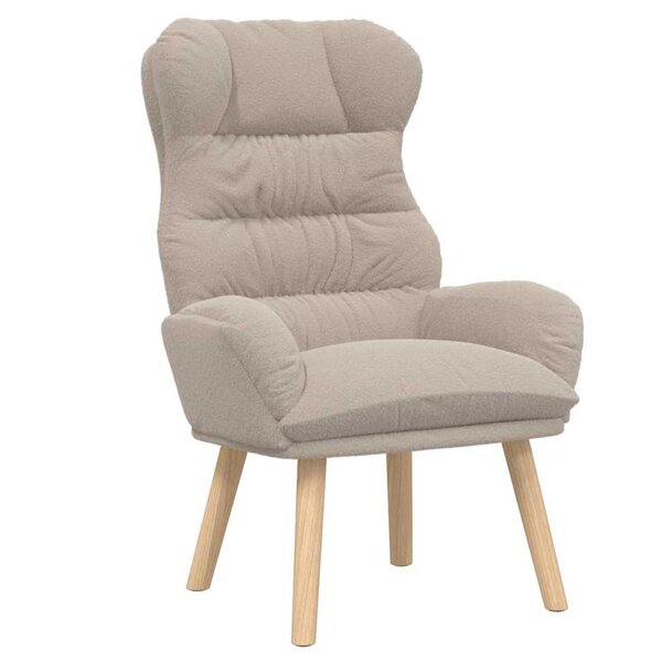 vidaXL fauteuil Gris clair 69 x 74 x 93 cm Tissu Sherpa