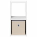 vidaXL Table de chevet 2 pc Blanc 25 5 x 22 x 49 5 cm