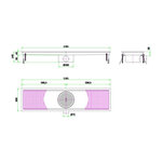 Caniveau de sol pour cuisine professionnelle - sortie horizontale - combisteel -  - acier inoxydable 1181x300x200mm