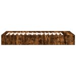 vidaXL Cadre de lit chêne fumé 75x190 cm bois d'ingénierie