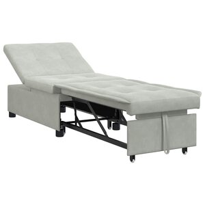 vidaXL Canapé-lit Gris clair 67 x 194 x 38 cm Velours