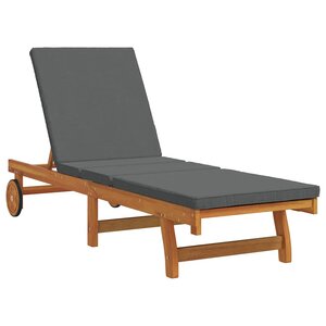 vidaXL Transat Marron 199 x 63 x 85 cm Bois d'Acacia Massif
