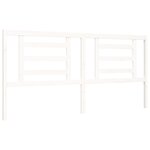 vidaXL Cadre de lit avec tête de lit blanc Super King Size bois massif