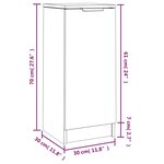 vidaXL Buffets 2 Pièces Gris béton 30x30x70 cm Bois d'ingénierie