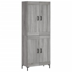 vidaXL Buffet haut Sonoma gris 69 5x34x180 cm Bois d'ingénierie