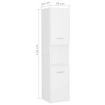 vidaXL Ensemble de meubles de salle de bain Blanc Aggloméré