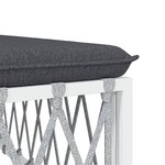Salon de jardin meuble d'extérieur ensemble de mobilier 4 pièces avec coussins blanc acier 02_0016085