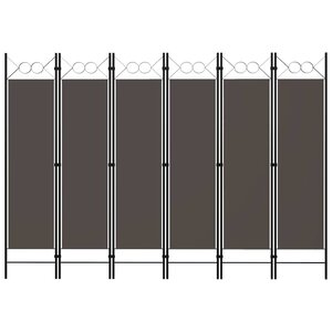 vidaXL Cloison de séparation 6 panneaux Anthracite 240x180 cm