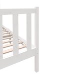 vidaXL Cadre de lit sans matelas blanc bois massif 140x190 cm