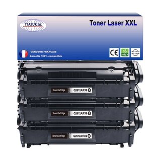 T3AZUR - 3x Toners compatibles avec Canon FX10 / FX9 / 703 pour Canon MF-4320D MF-4330D MF-4340D MF-4350D Noir - 2 000p