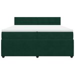 vidaXL Sommier à lattes de lit et matelas Vert foncé 200x200cm Velours