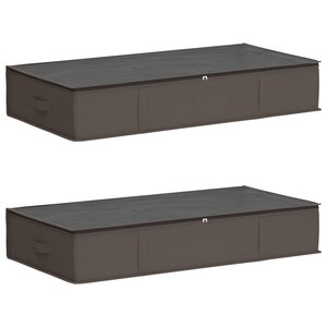 vidaXL Boîte de rangement avec fenêtre transparente 2 Pièces Gris