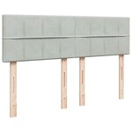 vidaXL Cadre de lit ottoman avec matelas gris clair 140x200 cm velours