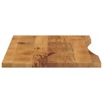 vidaXL Dessus de bureau avec courbe 120x60x2 5 cm manguier massif brut