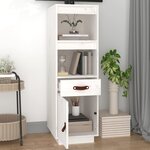 vidaXL Buffet haut Blanc 34x40x108 5 cm Bois massif de pin
