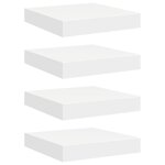 vidaXL Étagères murales flottantes 4 Pièces blanc 23x23 5x3 8 cm MDF