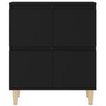 vidaXL Buffets 2 Pièces noir 60x35x70 cm bois d'ingénierie