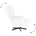 vidaXL Fauteuil inclinable avec repose-pieds blanc similicuir