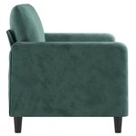 vidaXL Canapé à 2 places Vert foncé 120 cm Velours