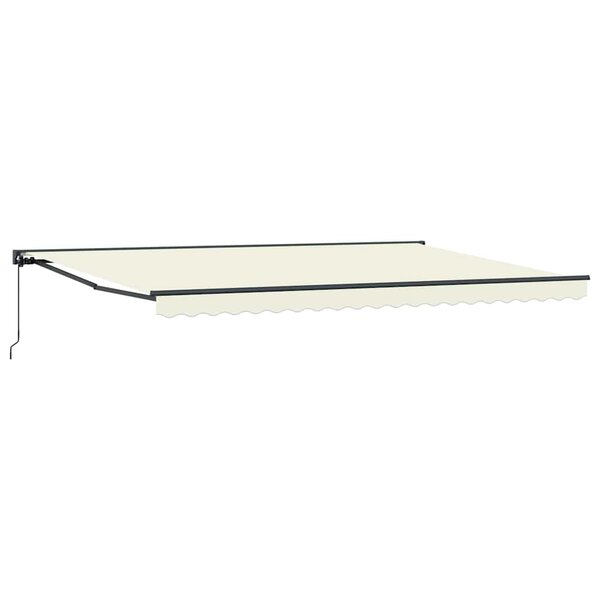 vidaXL Auvent Rétractable Crème 500 × 300 cm Polyester et métal