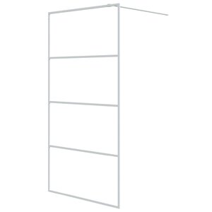 vidaXL Paroi de douche Blanc 100x195 cm Verre ESG transparent