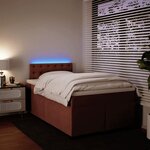 vidaXL Sommier à lattes de lit avec matelas Rose 120x200 cm Velours