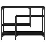 Table Console vidaXL Noir Chêne 100x35x75 cm Bois d'ingénierie et Acier