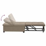vidaXL Canapé-Lit avec coussin Taupe 67 x 194 x 82 cm Contreplaqué