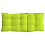 vidaXL Coussins de chaise à dossier haut lot de 4 vert vif