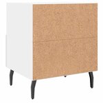 vidaXL Tables de chevet 2 Pièces blanc 40x35x47 5 cm bois d’ingénierie
