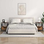 vidaXL Cabinet de chevet avec tiroir Chêne fumé 41.5 x 40.5 x 55 cm