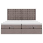 VidaXL Cadre de lit ottoman avec matelas taupe 180x200 cm tissu