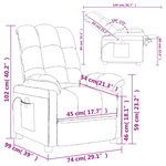 vidaXL Fauteuil de massage Taupe Tissu