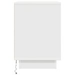 VidaXL Tables de chevet avec lumières LED 2 Pièces blanc 38x34x50 cm