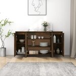 vidaXL Buffet chêne fumé 135x41x75 cm bois d'ingénierie