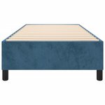 vidaXL Cadre de lit à ressorts bleu foncé 90x200 cm velours