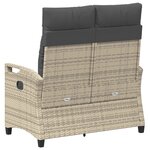 vidaXL Banc de jardin avec oreiller 105 x 60 x 112 cm acier