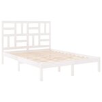vidaXL Cadre de lit Blanc Bois massif 120x200 cm