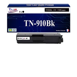 T3AZUR -Toner compatible avec Brother TN910 (TN-910BK) pour Brother HL-L9310CDW  HL-L9310CDWT  HL-L9310CDWTT  MFC-L9570CDWT - Noir
