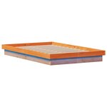 vidaXL Cadre de lit à LED cire marron 120x190 cm bois de pin massif