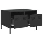 vidaXL Meuble TV noir 68x50x43 5 cm acier laminé à froid