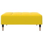 vidaXL Canapé-lit à 2 places avec repose-pied jaune velours