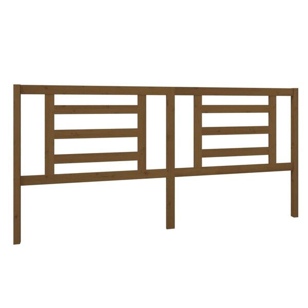 vidaXL Tête de lit Marron miel 206x4x100 cm Bois de pin massif