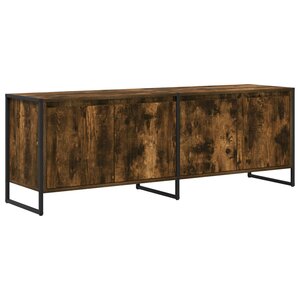 vidaXL Meuble TV Chêne Fumé 140 x 36 x 49.5 cm Bois d'ingénierie