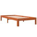 vidaXL Cadre de lit sans matelas cire marron 75x190 cm bois pin massif