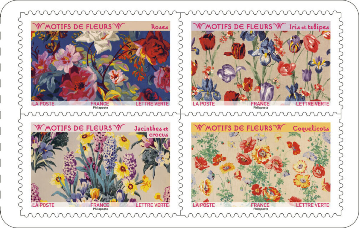 Carnet de 12 timbres - Fleurs et douceurs - Lettre Verte - La Poste