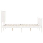 vidaXL Cadre de lit avec tête de lit blanc 120x200 cm bois massif